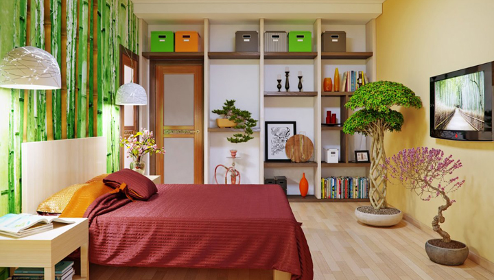 decorar un dormitorio con flores